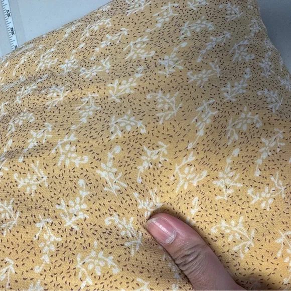 Vintage April Cornell Yellow Midi Skirt Floral Size S Boho Cottagecore Boho Chic - Picture 13 of 14